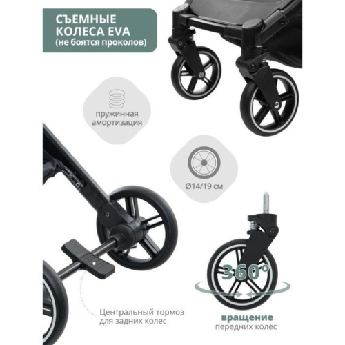 Коляска прогулочная Indigo TRIP, цвет зеленый