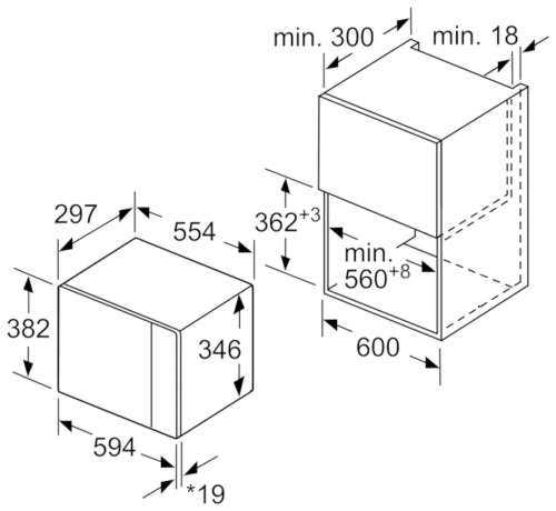 Микроволновая печь встраиваемая Bosch BFL524MW0