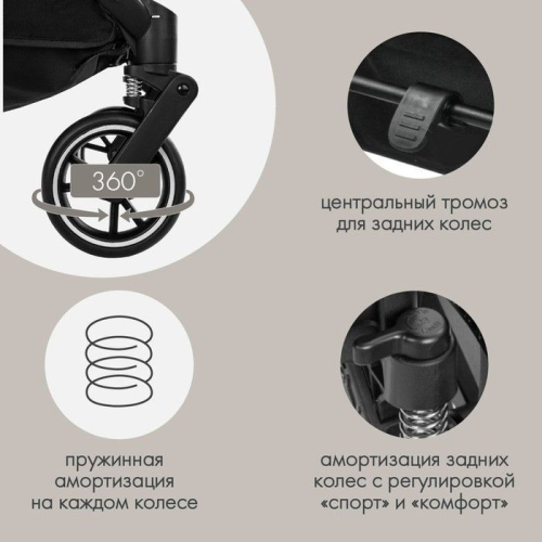 Коляска прогулочная Indigo SOUL, бежевый