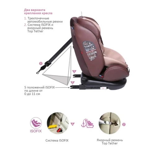 Автокресло BabyCare Shelter шоколадный