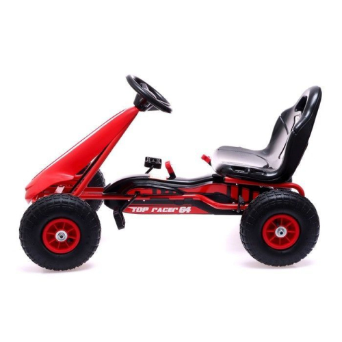 Веломобиль RACER, пневматические колеса, цвет красный