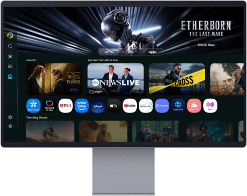 Монитор Samsung 32" Smart Monitor M9 LS32FM902SIXCI Ultra HD 4K OLED LED серебристый