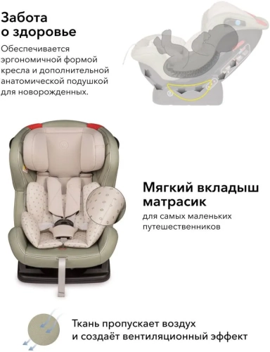 Автокресло детское Happy Baby Passenger V2, green, зеленый, 0/1/2