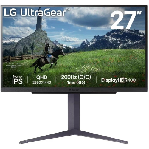 Монитор LG 27" UltraGear 27GS85Q-B 2560x1440 IPS 200Hz 1ms FreeSync HDMI DisplayPort
