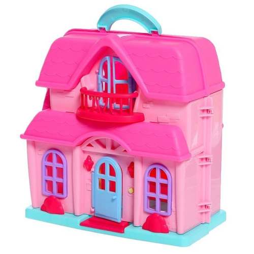 Пластиковый домик для кукол «Семья» с фигурками и аксессуарами, световые и звуковые эффекты