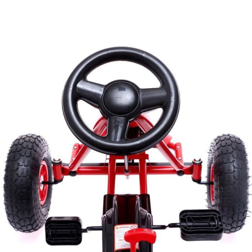 Веломобиль RACER, пневматические колеса, цвет красный