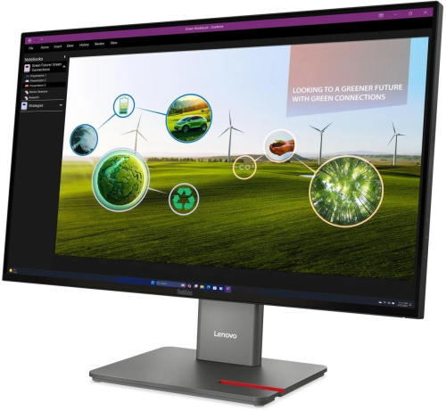 Монитор Lenovo 27" ThinkVision P27Q-40 IPS LED 2560x1440 24Hz 4ms черный 64A7GAT6UK