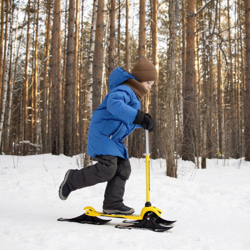 Самокат-снегокат 2 в 1 GRAFFITI «Вперед»