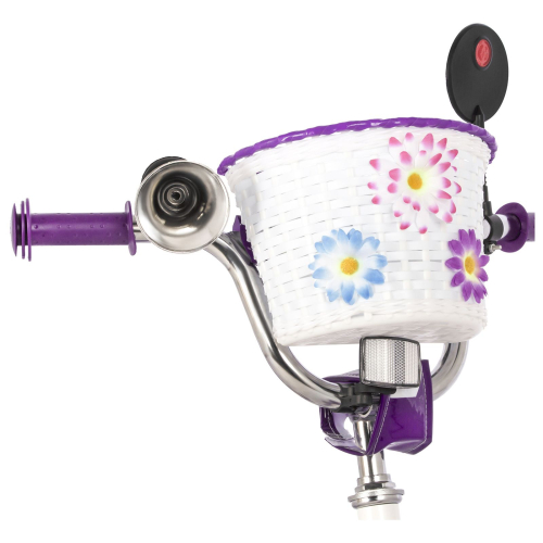 Велосипед 16" Novatrack BUTTERFLY, белый/фиолетовый