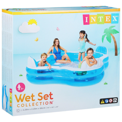 Бассейн надувной «Семейный», с 4 сиденьями,  56475NP