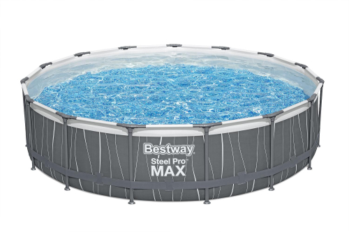 Каркасный бассейн Bestway 561GD BW Steel Pro Max 457x107 см, 14970 л, фил.-нас. 3028 л\ч, лестн, тент, подсветка