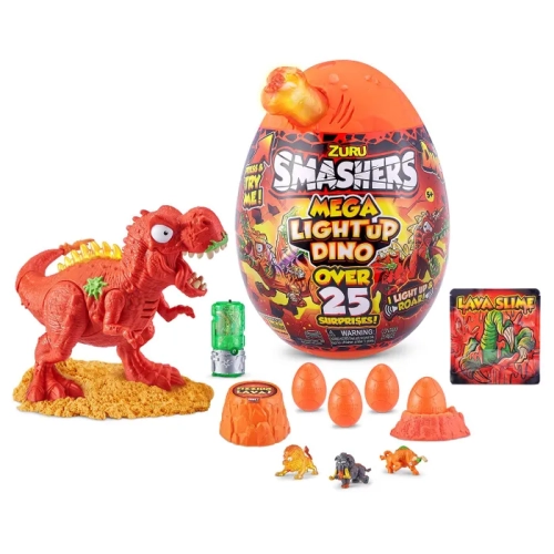 Zuru Огненное Гигантское яйцо Smashers Dino Light up Игрушка-Сюрприз Dino Island S4 7474