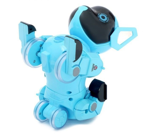 Робот-собака «Паппи», радиоуправляемый, световые и звуковые эффекты, работает от аккумулятора, цвет голубой