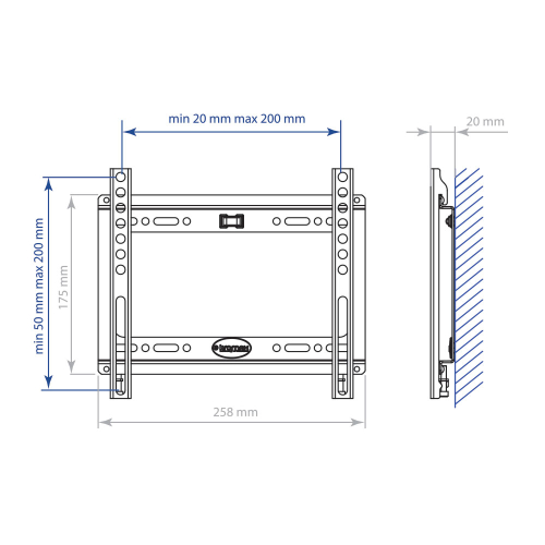 Кронштейн на стену Kromax IDEAL-5 белый, чёрный