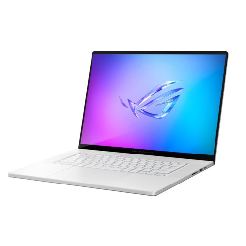 Ноутбук ASUS ROG ZEPHYRUS G16 2024 GA605WI-QR111, 16" (2560x1600) OLED 240 Гц/AMD Ryzen AI 9 HX 370/32 ГБ LPDDR5X/1024 ГБ SSD/NVIDIA GeForce RTX 4070 для ноутбуков (8 Гб)/Без системы, Белый (90NR0J92-M00760)