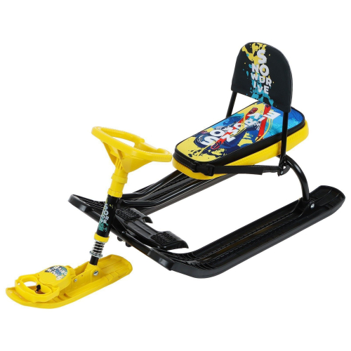 Снегокат «Тимка спорт 4-1 Зимний спорт», ТС4-1/С, со спинкой и ремнём безопасности