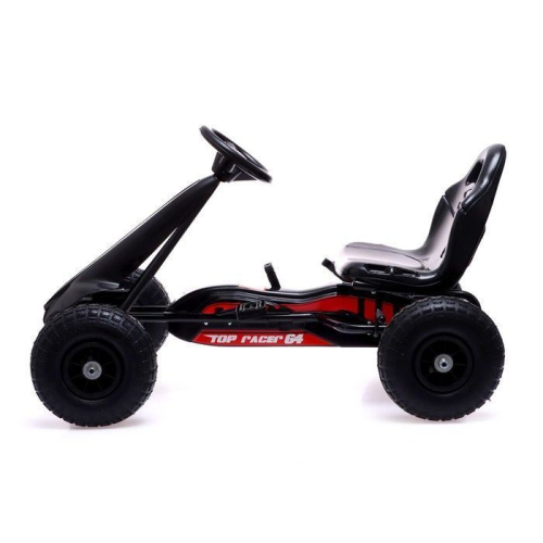 Веломобиль RACER, пневматические колеса, цвет чёрный