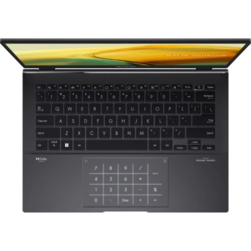 Ноутбук Asus Zenbook 14 UM3402YA-KP854 Ryzen 5 7430U 16Gb SSD512Gb AMD Radeon 14" IPS WQXGA (2560x1600) noOS black WiFi BT Cam Bag (90NB0W95-M01KZ0)