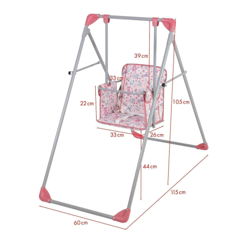 Качели детские напольные «Чарли», цвет розовый
