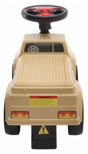 Толокар «Джип», световые и звуковые эффекты, цвет бежевый