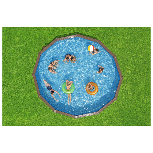 Бассейн каркасный Bestway Hydrium, 549×132 см, песочный фильтр-насос, лестница, скиммер, тент, подстилка, 561CS