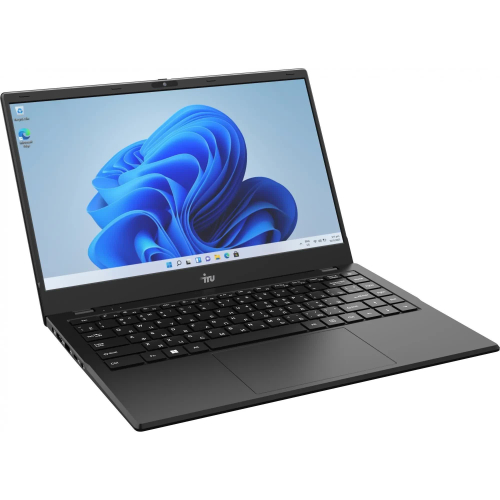 Ноутбук iRU Planio 14ING, 14" (1920x1080) IPS/Intel Processor N100/8 ГБ LPDDR5/512 ГБ SSD/Intel UHD Graphics/Без системы, Черный (2058899)
