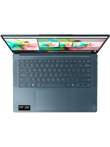 Ноутбук Lenovo Yoga Pro 7 14ASP10, 14.5" (2944x1840) OLED 90 Гц/AMD Ryzen AI 9 365/32 ГБ DDR5/1024 ГБ SSD/AMD Radeon Graphics/Windows 11 Pro, Бирюзовый (83LX000RRK_Win11P)