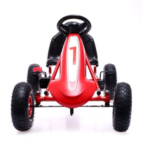Веломобиль RACER, пневматические колеса, цвет красный