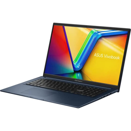 Ноутбук ASUS Vivobook 17 X1704VA-AU661, 17.3" (1920x1080) IPS/Intel U300 1.2 ГГц/8 ГБ DDR4/512 ГБ SSD/Intel UHD Graphics/Без системы, Синий (90NB10V2-M00SJ0)