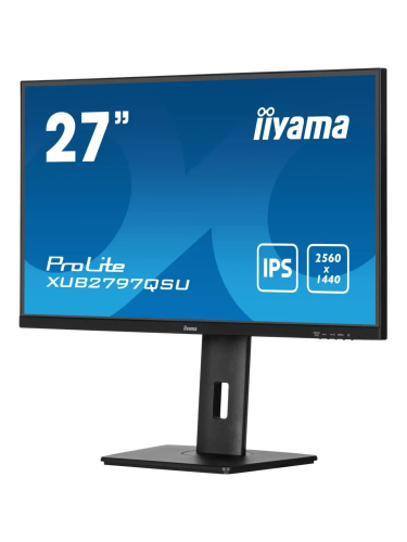 Монитор Iiyama 27" ProLite XUB2797QSU-B2 черный IPS LED 1ms 16:9 HDMI M/M матовая HAS Piv 1300:1 300cd 178гр/178гр 2560x1440 100Hz DP QHD USB 5.7кг