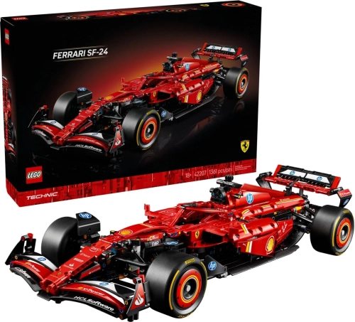 Конструктор LEGO Technic 42207, болид Ferrari SF-24,