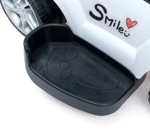 Толокар-каталка «Тачка», с родительской ручкой, цвет белый