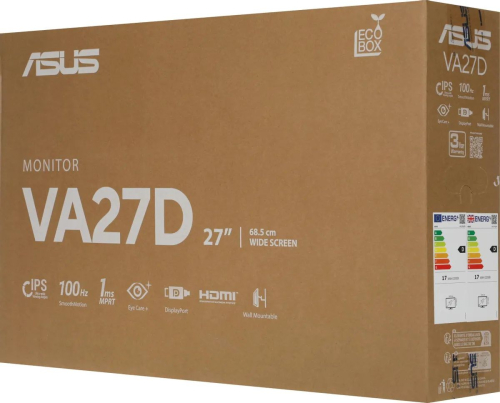Монитор Asus 27" VA27DQFR FHD IPS LED черный 90LM06H1-B04370