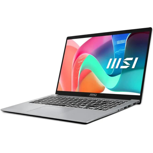 Ноутбук MSI Modern 15 F13MG-253RU, 15.6" (1920x1080) IPS/Intel Core i7-1355U/16 ГБ DDR4/512 ГБ SSD/Intel Iris Xe Graphics/Windows 11 Pro, Серебристый (9S7-15S122-253)