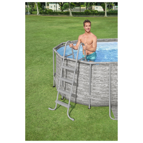 Бассейн каркасный Power Steel Swim Vista, 549 х 274 х 122, фильтр-насос, лестница, тент, 56716 Bestway