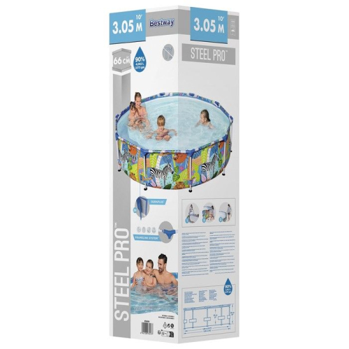 Бассейн каркасный Steel Pro, 305 x 66 см, 56985 Bestway