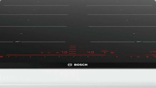 Индукционная варочная панель Bosch PXX675DC1E, цвет панели черный, цвет рамки серебристый
