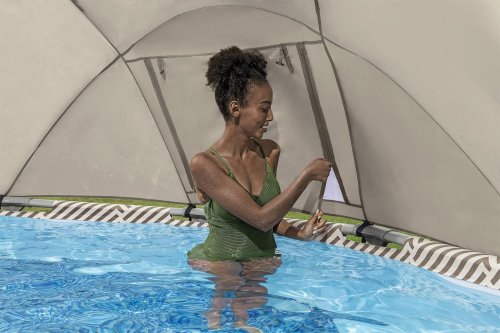 Каркасный бассейн Steel Pro Max Bestway 561FY BW 396x107см, 11133 л, фил.-нас. 2006 л\ч, лестн, тент, навес