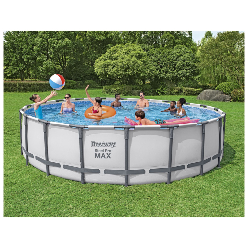 Бассейн каркасный Steel Pro Max, 610х132 см, фильтр-насос, лестница, тент, 561FМ