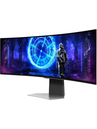 Монитор Samsung 49" Odyssey OLED G9 S49DG952SMXUE серебристый OLED LED 0.03ms 32:9 HDMI M/M матовая HAS 250cd 178гр/178гр 5120x1440 240Hz DP DQ USB 12.6кг