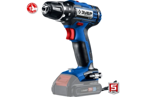 Дрель-шуруповерт ЗУБР Профессионал 20В, без АКБ, DL-201