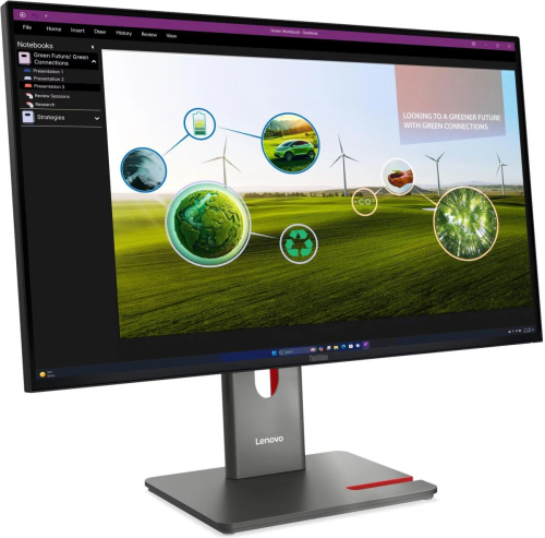 Монитор Lenovo 27" ThinkVision P27Q-40 IPS LED 2560x1440 24Hz 4ms черный 64A7GAT6UK