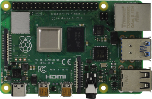 ПК Мини Raspberry Pi 4 Model B BCM2711 (1.5) 4Gb CR noOS GbitEth WiFi BT (RA545)