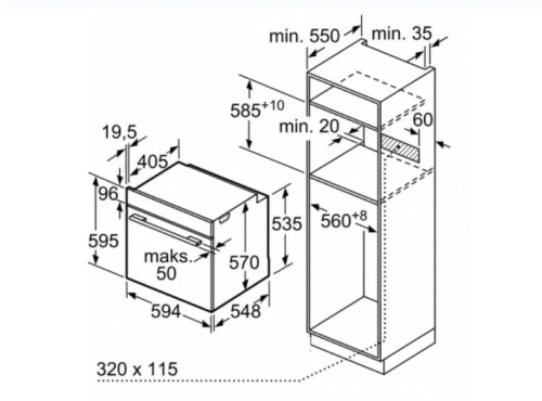 Духовой шкаф Электрический Bosch HBF113BR1S серебристый