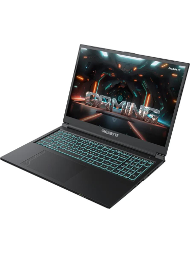 Ноутбук Gigabyte G6, 16" (1920x1200) IPS 165 Гц/Intel Core i7-13620H/32 ГБ DDR5/512 ГБ SSD/NVIDIA GeForce RTX 4060 для ноутбуков (8 Гб)/Без системы, Черный (KF-H3KZ853KD/32)