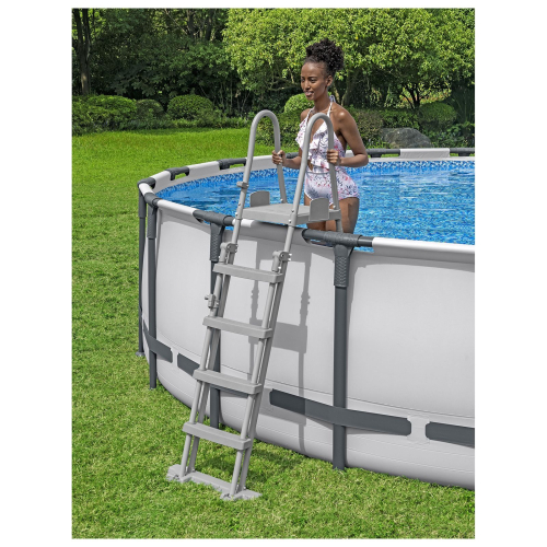 Бассейн каркасный Steel Pro Max, 610х132 см, фильтр-насос, лестница, тент, 561FМ