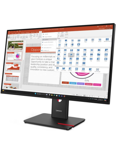 Монитор Lenovo T27-40 27", 16:9, IPS, FHD, 4ms, 300cd, 120Hz, VGA, HDMI, DP, USB, USB-C, HAS