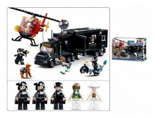 Конструктор Полиция «Мобильный штаб», 540 деталей