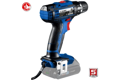 Дрель-шуруповерт ЗУБР Профессионал 20В, без АКБ, DL-201