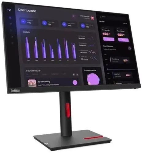 Монитор Lenovo 23.8" ThinkVision T24i-30 FHD IPS LED черный 63CFMATXUK